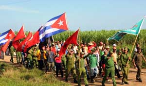 Columna Juvenil por la ruta del Che Guevara en Camagüey