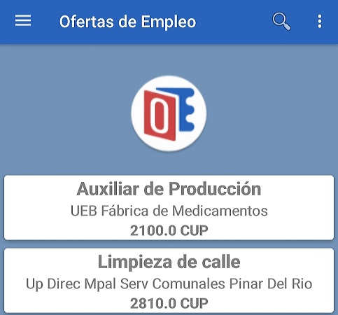 Disponible en Cuba a partir del 28 de enero aplicación móvil Ofertas de Empleo  
