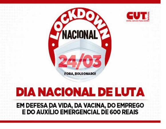 Convocan centrales sindicales brasileñas a paro nacional contra caos por COVID-19