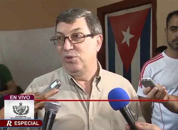 Canciller cubano reafirma solidaridad con Venezuela al ejercer su voto (+Video)