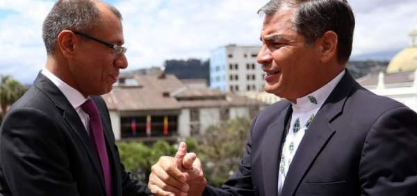 Respalda Rafael Correa a Vicepresidente de Ecuador