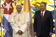 Envía carta al Presidente cubano Raúl Castro su Santidad Benedicto XVI