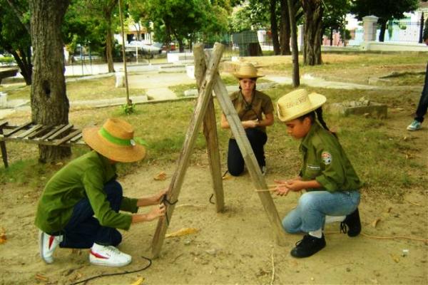 Centro de exploradores en Camagüey en saludo al 26 de julio