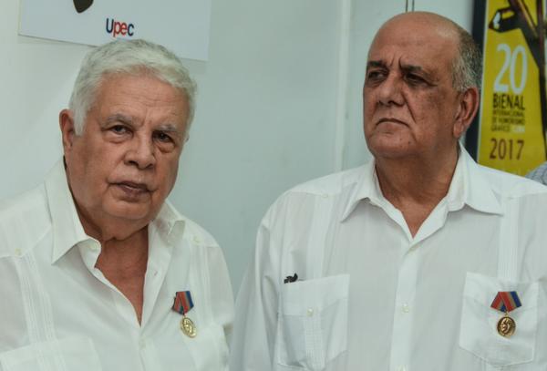 Rolando Alfonso Borges y el Dr. Luis Curbelo Alfonso