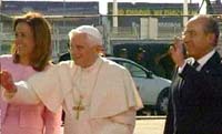 Presidente Calderón al Papa Benedicto XVI: "Es una gran alegría recibirlo" 