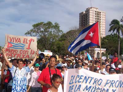 Trabajadores de la Cultura camagüeyana en el Primero de Mayo