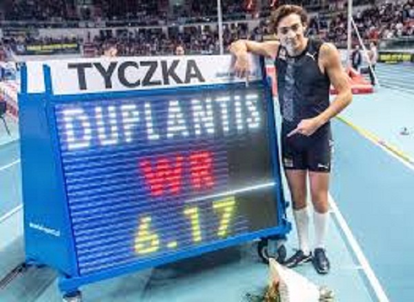 Duplantis impone récord mundial en salto con pértiga bajo techo