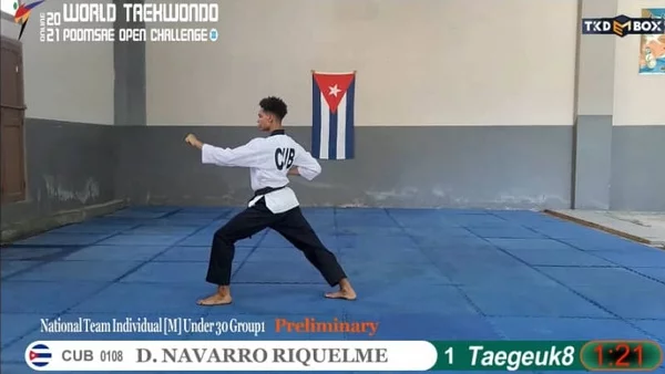 Taekwondoca cubano finalista de Copa Presidente de poomsae