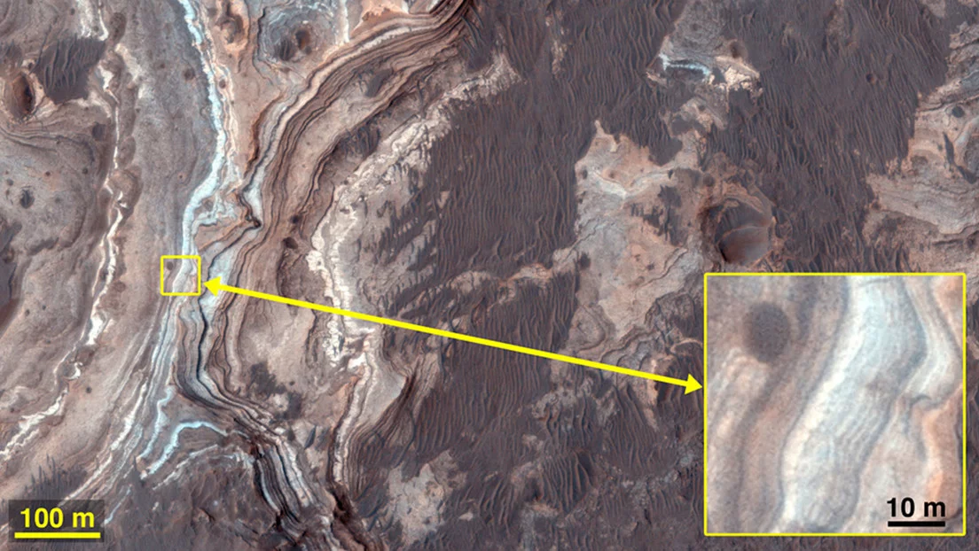 Trouver sur Mars lac qui a existé environ un milliard 300 millions d’années