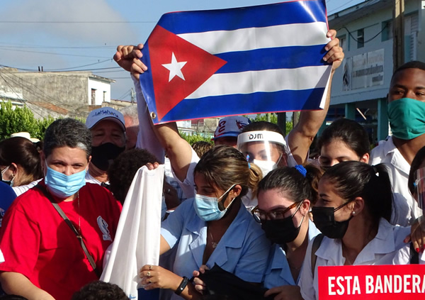 Les habitants de Camagüey sur la place pour préserver la liberté 