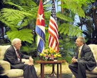 Raúl Castro y James Carter.