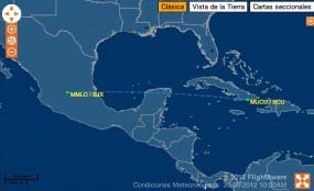 Itinerario de vuelo del avión que trae al Papa Benedicto XVI a Cuba