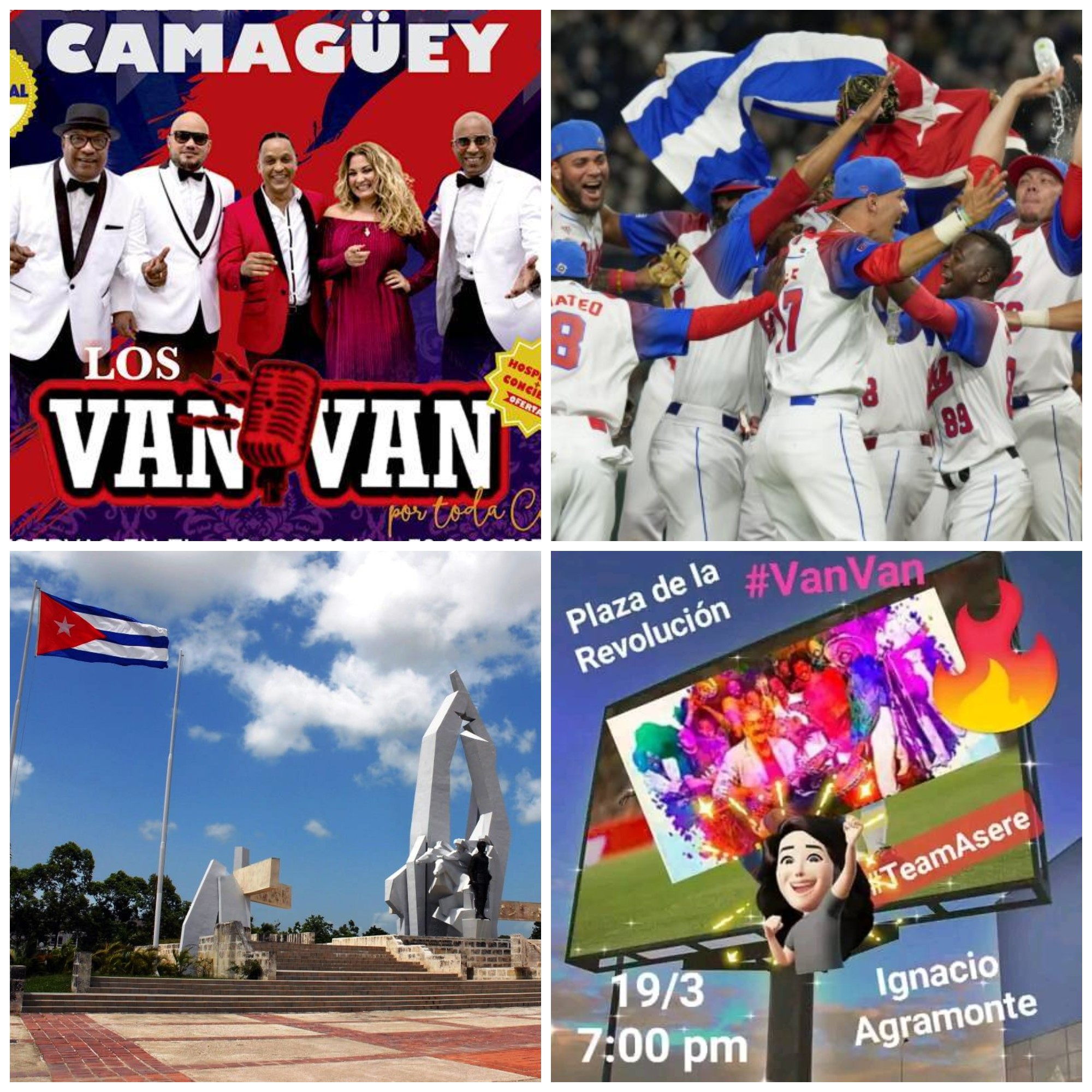 Béisbol y Van Van: cubanía en la Plaza de la Revolución de Camagüey