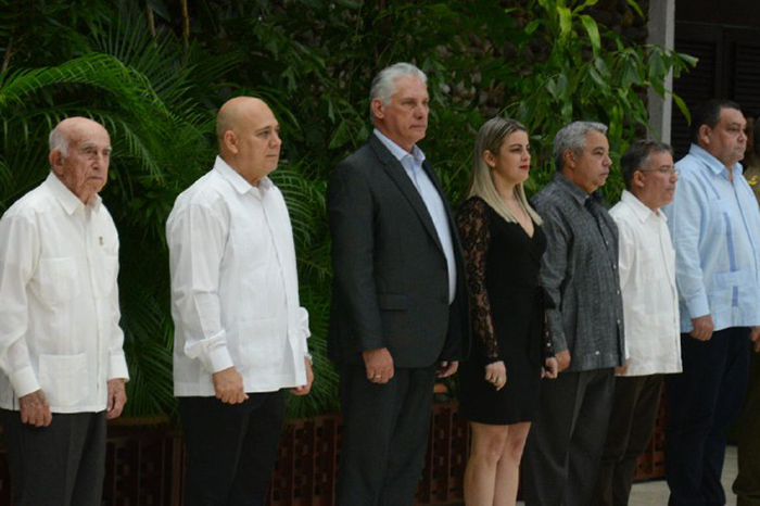 Díaz-Canel attends the ceremony of award of the Union of Young Communists