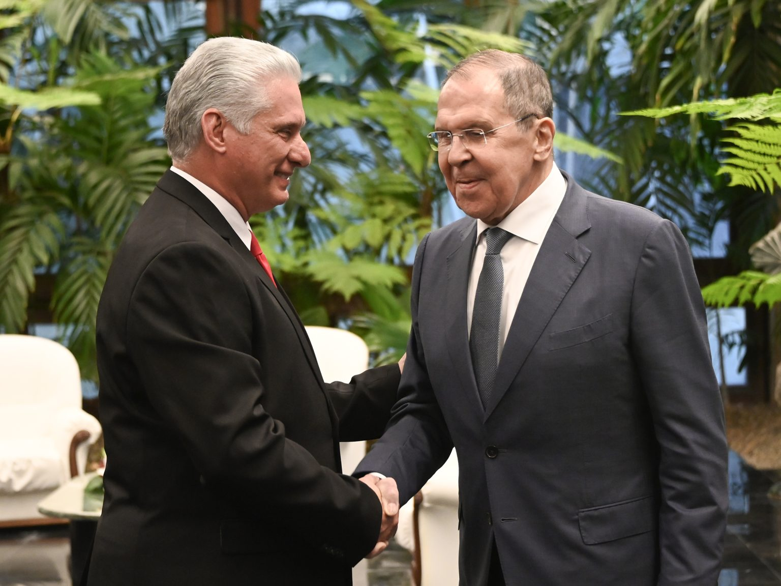 Cuban President received the Foreign Affairs Minister of the Russian Federation