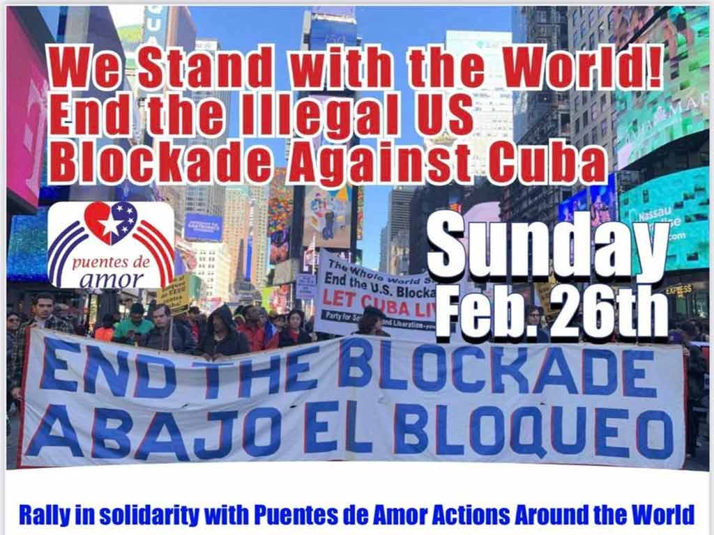 Desde Estados Unidos reclamarán fin del bloqueo contra Cuba