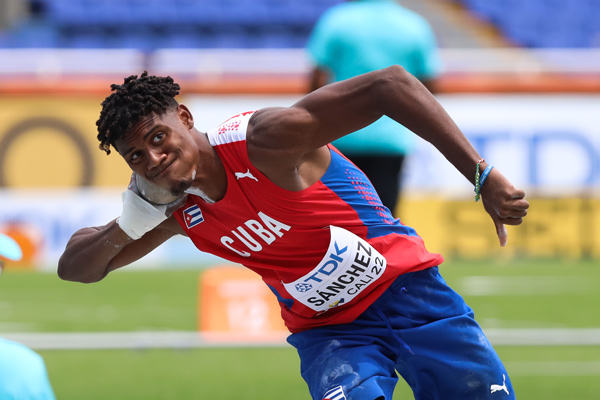 Decathlonist Josmi Sánchez at the Athletic Multistars Meeting 