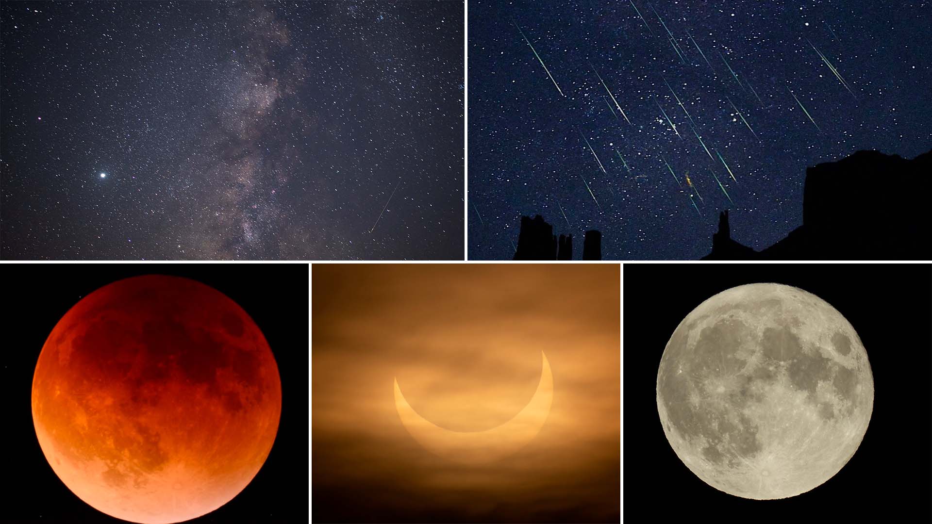 Partial solar eclipse and meteor showers, the October sky