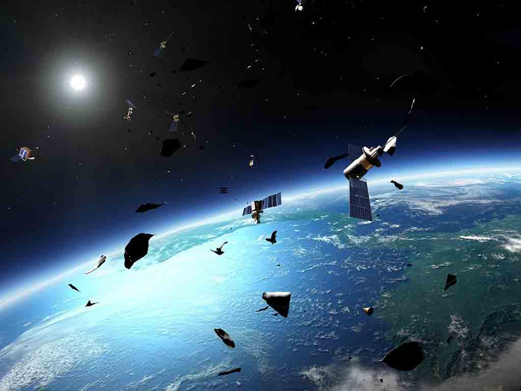 Space debris will damage the ozone layer and Earth's climate