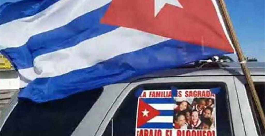Domingo de caravana contra el bloqueo de Estados Unidos a Cuba