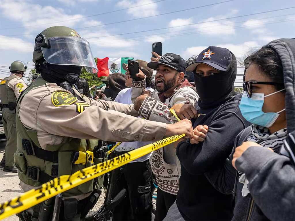 Continúan las protestas contra políticas de Trump en Estados Unidos
