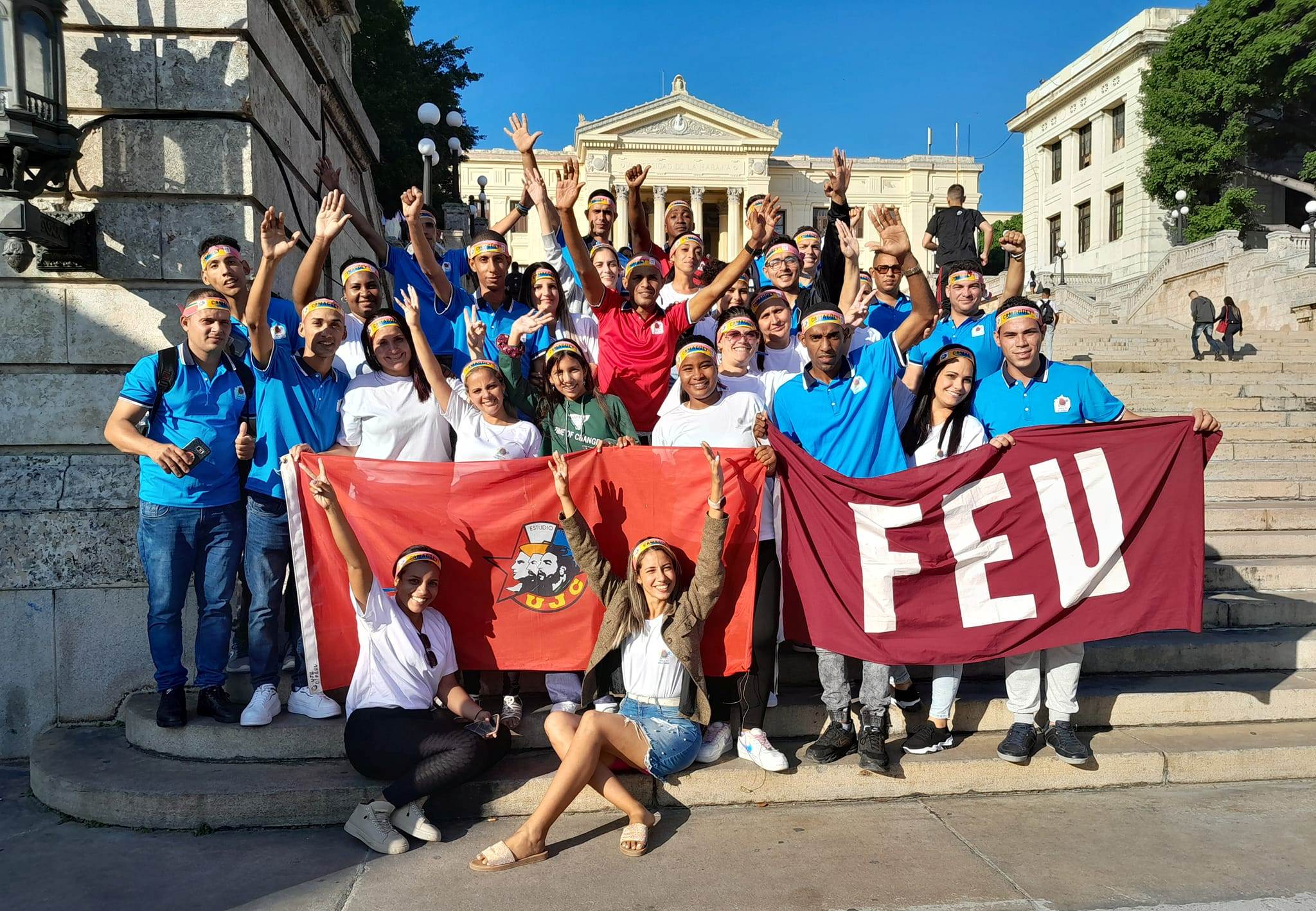  In Havana delegates from Camagüey to the communist youth congress