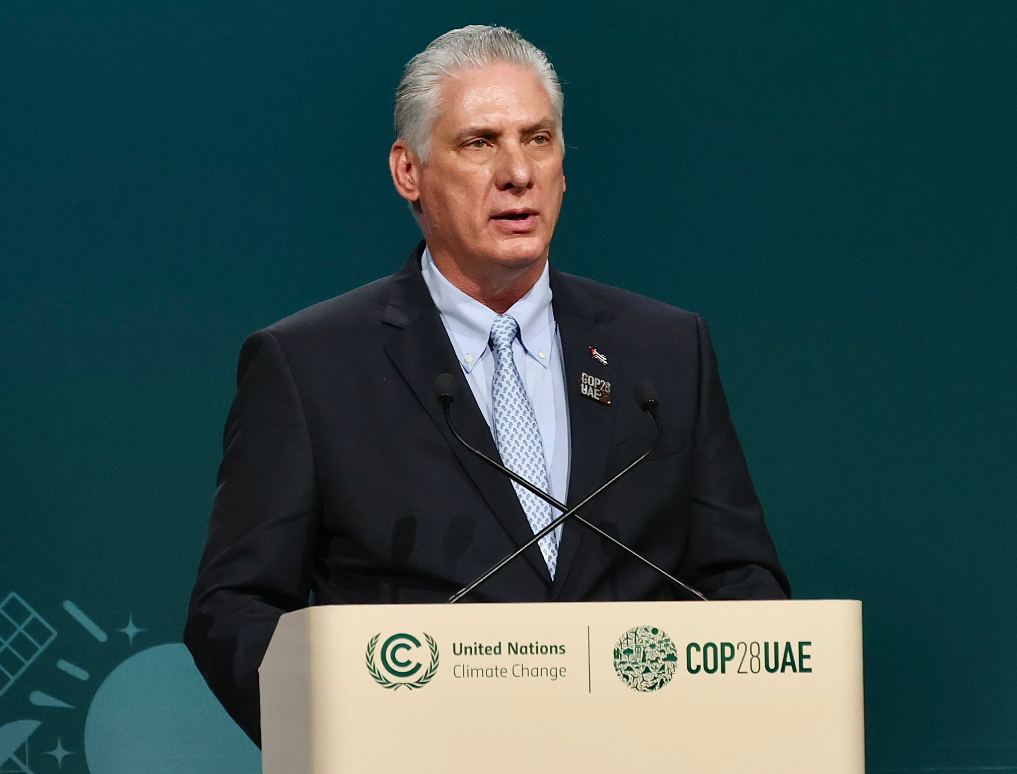 Presidente de Cuba interviene en COP-28 sobre cambio climático