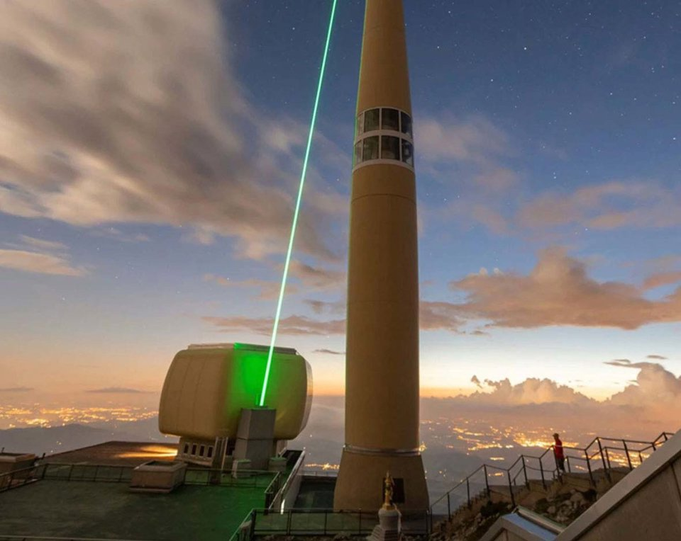 Shooting a laser into the sky: a possible alternative to lightning rods