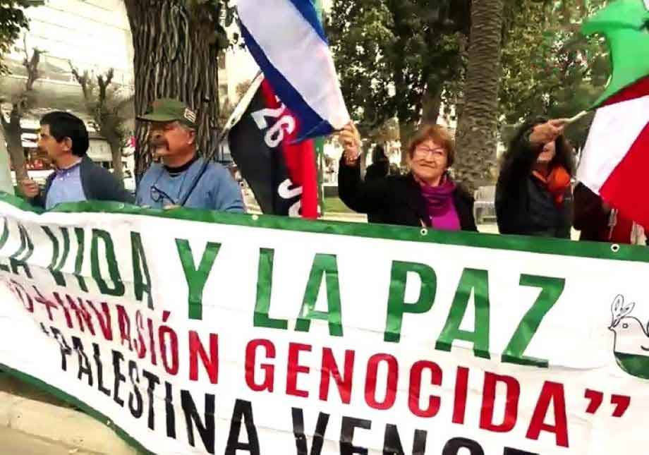 Chileans in Valparaíso express solidarity with Cuba and Palestine (+ Photo)