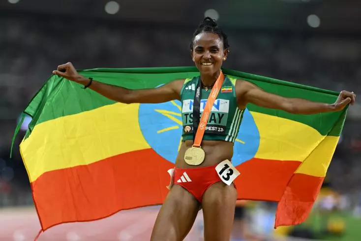 Athlétisme: l'Ethiopienne Gudaf Tsegay bat le record du monde du 5.000 m