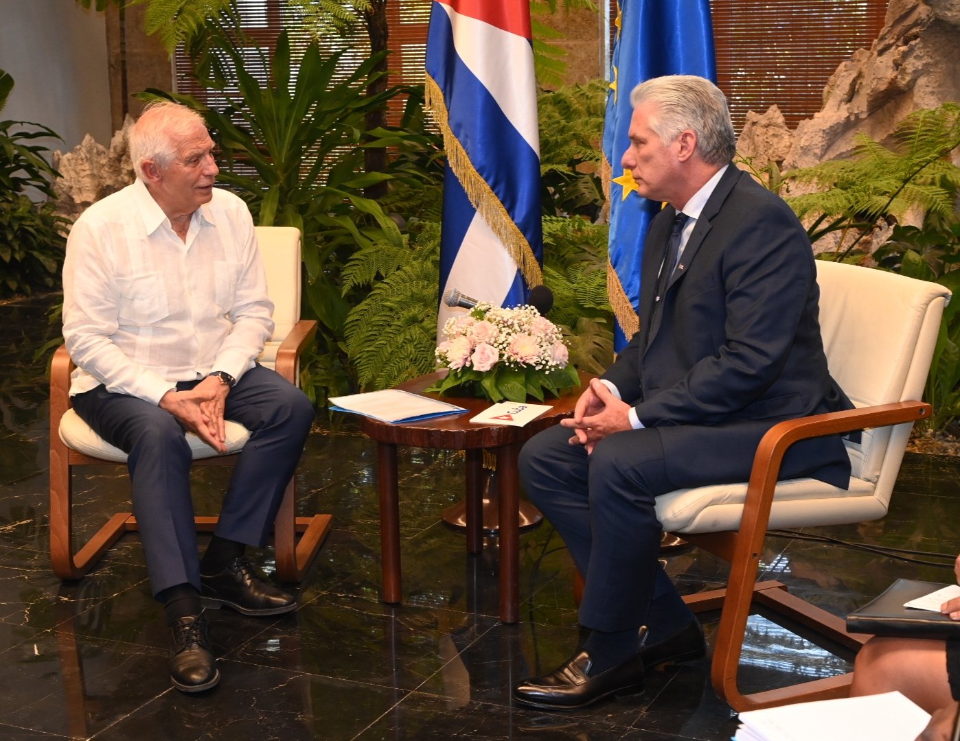 Miguel Díaz-Canel Bermúdez, y Josep Borrell Fontelles