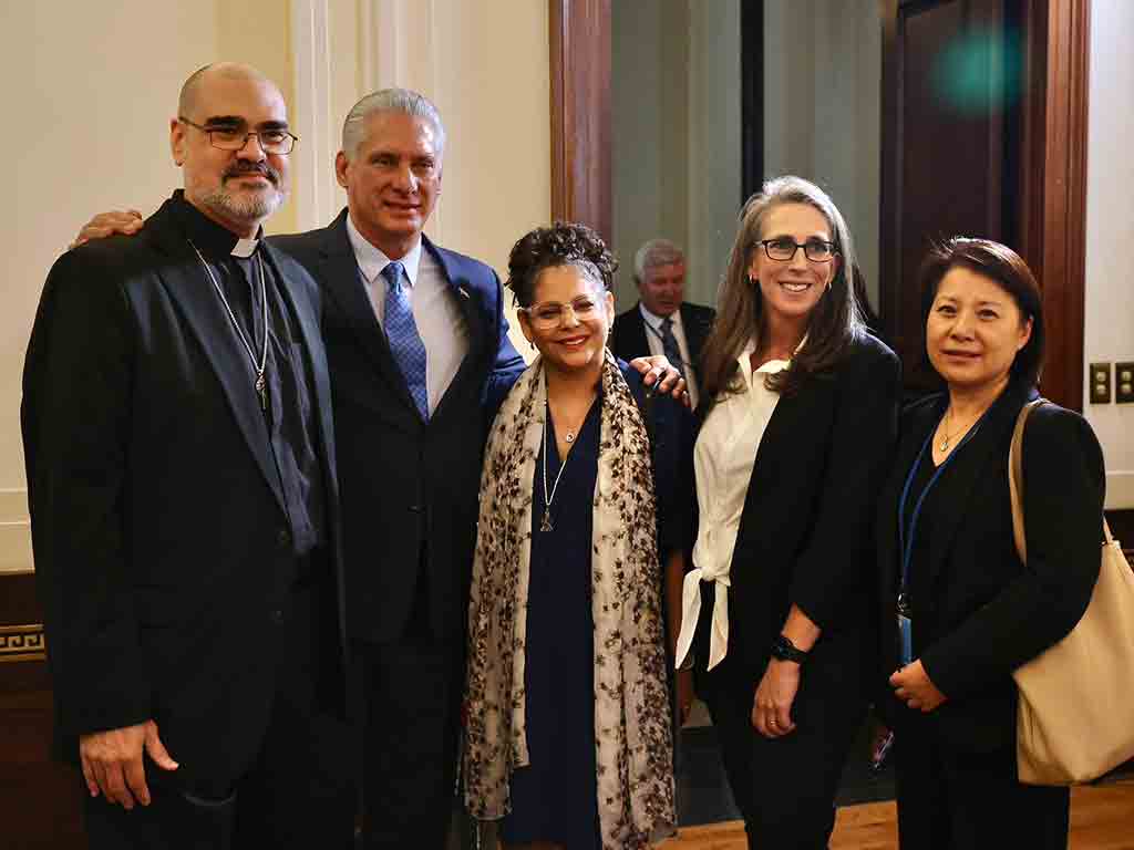 Cuban president spoke with religious representatives of the United States