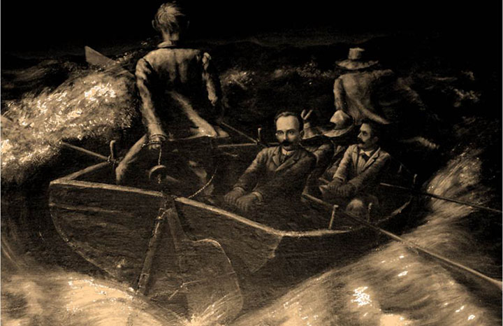 José Martí en la noche de Playita de Cajobabo