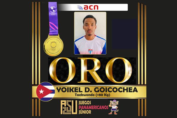Taekwondoista cubano Yoikel Goicochea se baña de oro en Asunción