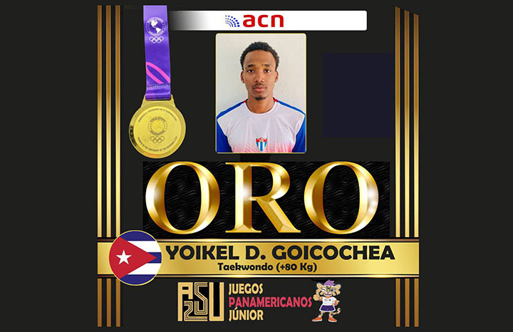 Taekwondoista cubano Yoikel Goicochea se baña de oro en Asunción