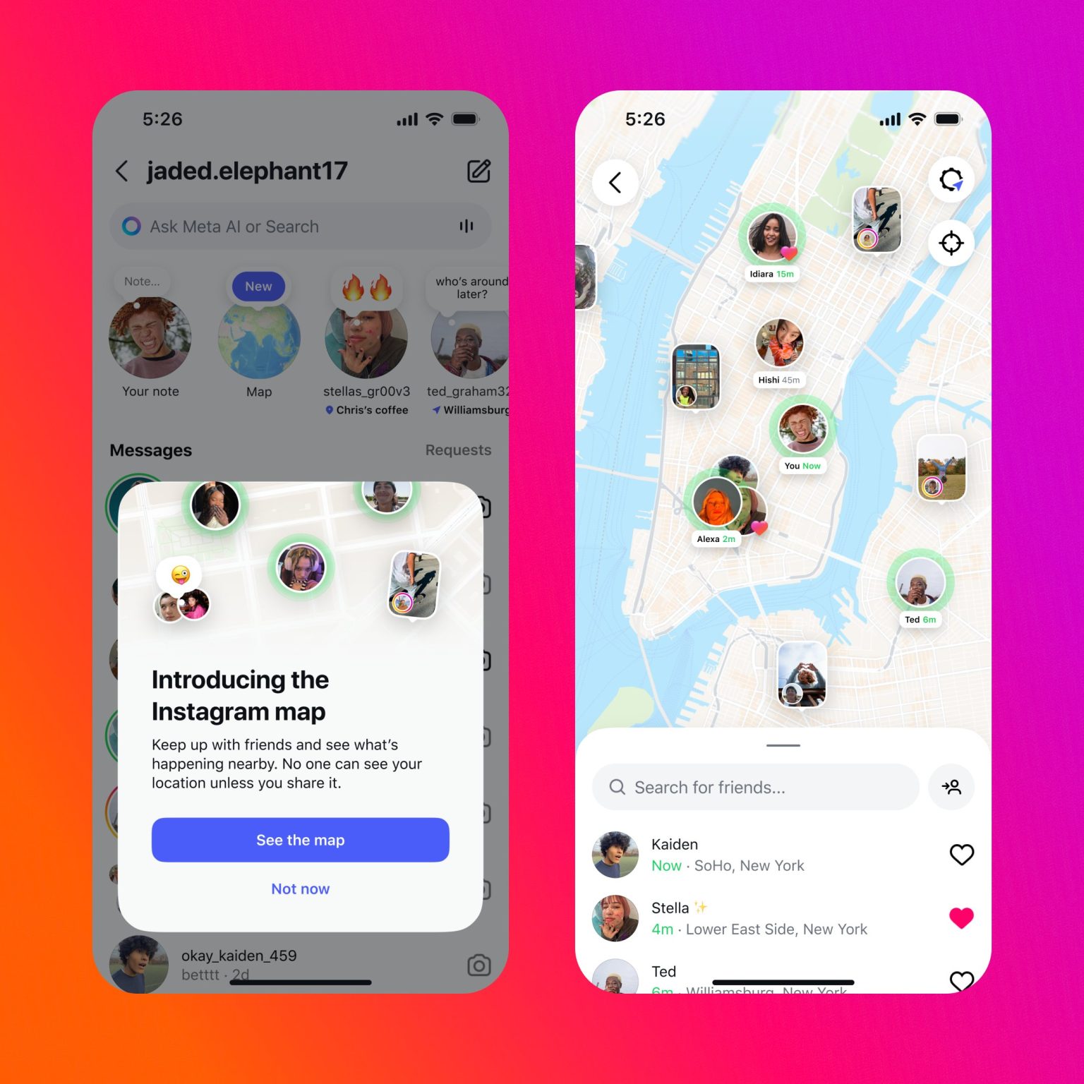 Instagram desafía a Snapchat con nuevo Mapa y amplía funciones