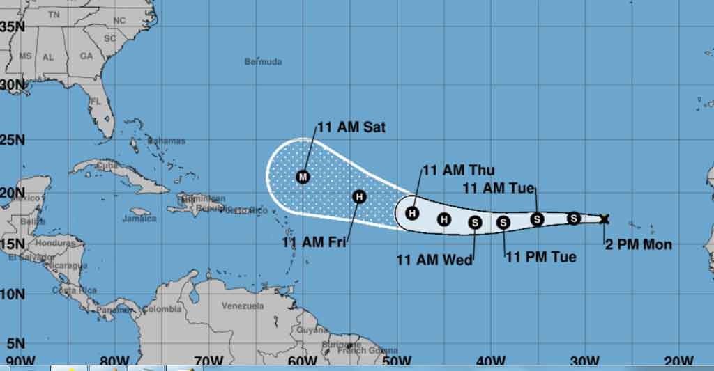 Formada en el Atlántico tormenta tropical Erin con rumbo oeste