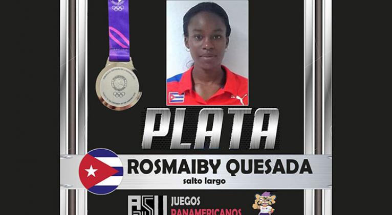 Saltadora logra tercera medalla por Cuba en el atletismo