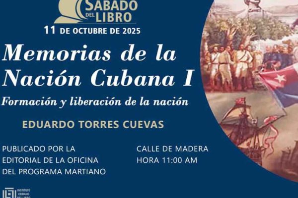 Presentarán obra sobre la nación cubana en Sábado del Libro