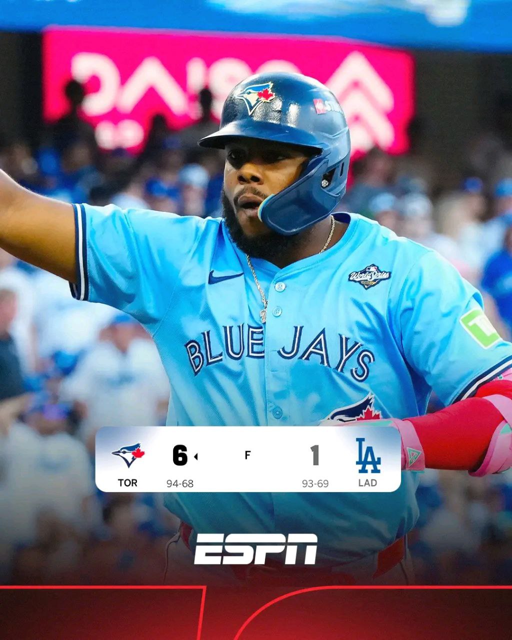 Toronto está a una victoria en la Serie Mundial de Béisbol