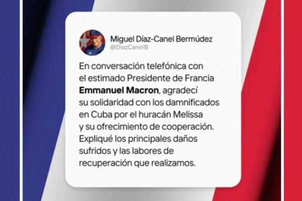 Dialogó Presidente cubano con su homólogo de Francia