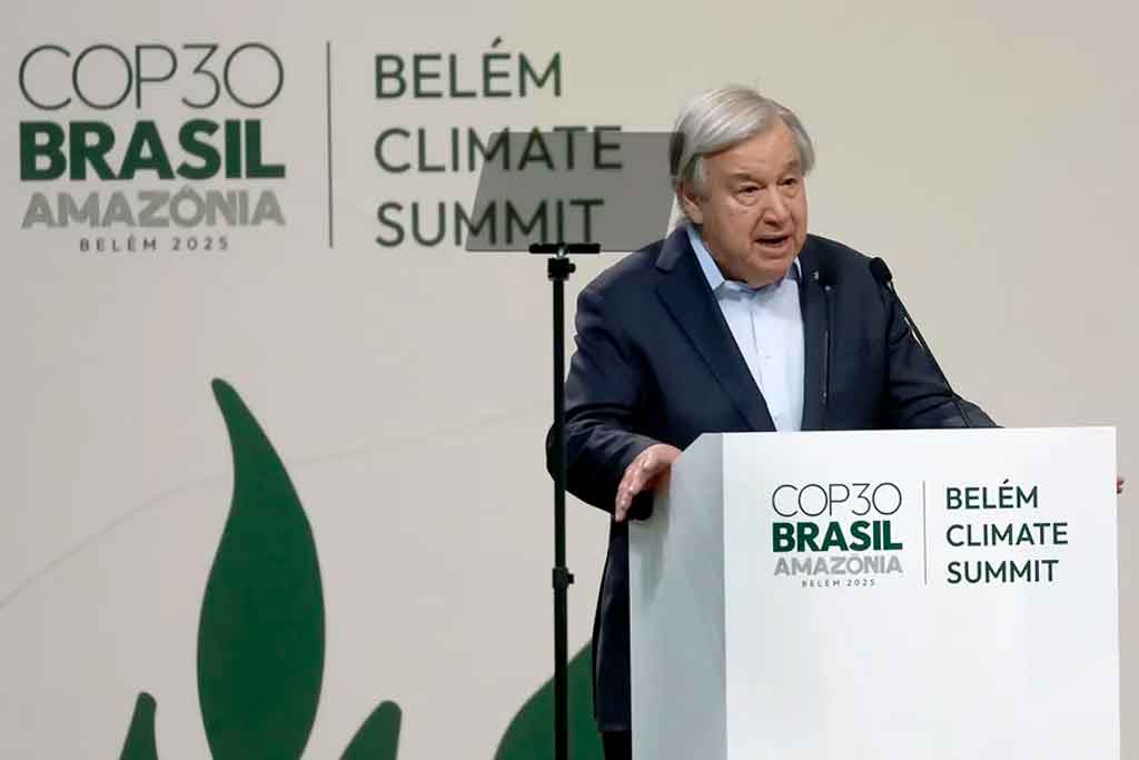 Guterres exige en COP30 en Brasil giro ante fracaso climático global