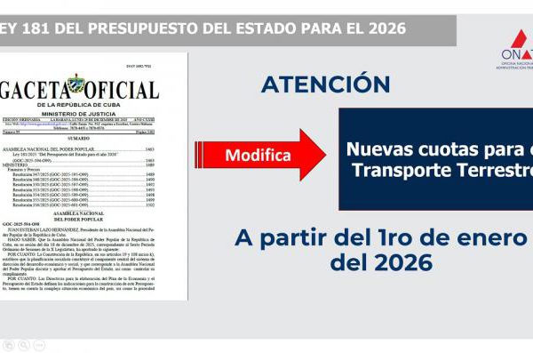 Desde hoy nuevas cuotas para impuestos del transporte terrestre