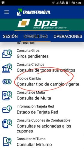 Tasa de cambio en Transfermóvil (+ Fotos)