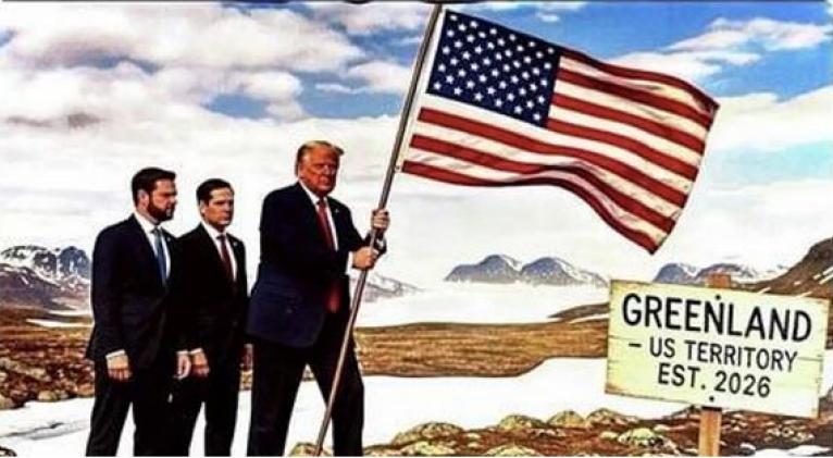 Venezuela, Groenlandia y Canadá bajo la bandera de EE.UU. en las publicaciones de Trump