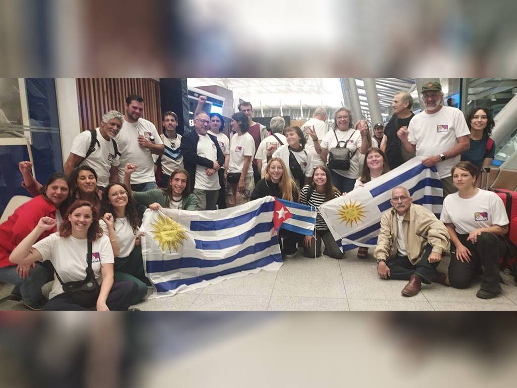Viajó a Cuba con carga solidaria brigada uruguaya Fidel Castro