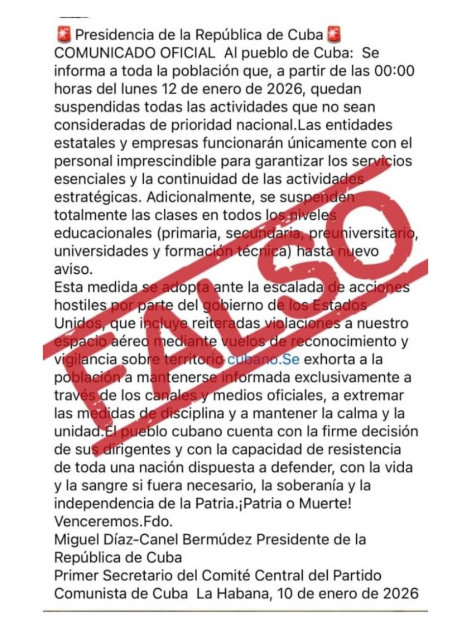 Gobierno cubano niega rumores en redes sobre paralización de actividades en el país
