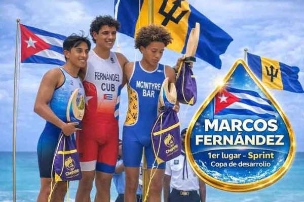 Cubano Marcos Alejandro Fernández ganó en Copa Bridgetown Sub-23 de Triatlón Mundial