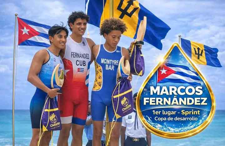 Cubano Marcos Alejandro Fernández ganó en Copa Bridgetown Sub-23 de Triatlón Mundial