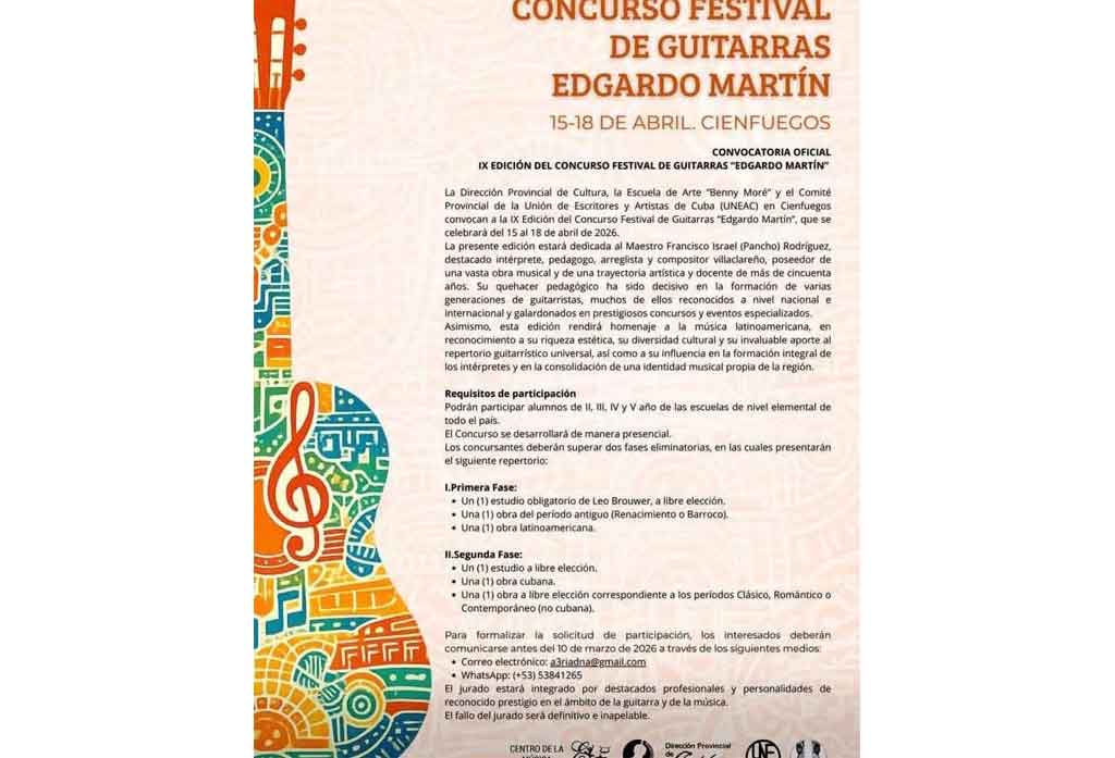 Festival cubano Edgardo Martín convoca a jóvenes artistas